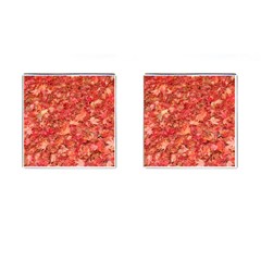 Red Maple Leaves Cufflinks (square) by trendistuff