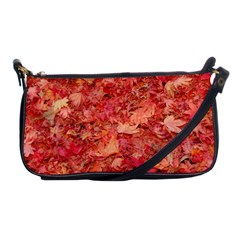 Red Maple Leaves Shoulder Clutch Bags by trendistuff