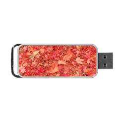 Red Maple Leaves Portable Usb Flash (one Side)