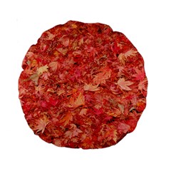 Red Maple Leaves Standard 15  Premium Round Cushions by trendistuff