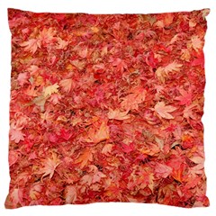 Red Maple Leaves Large Flano Cushion Cases (two Sides)  by trendistuff