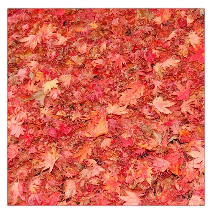 RED MAPLE LEAVES Large Satin Scarf (Square)