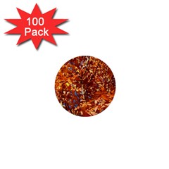 Orange Leaves 1  Mini Buttons (100 Pack) 