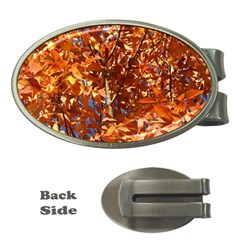 Orange Leaves Money Clips (oval) 