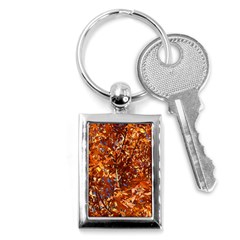 Orange Leaves Key Chains (rectangle)  by trendistuff