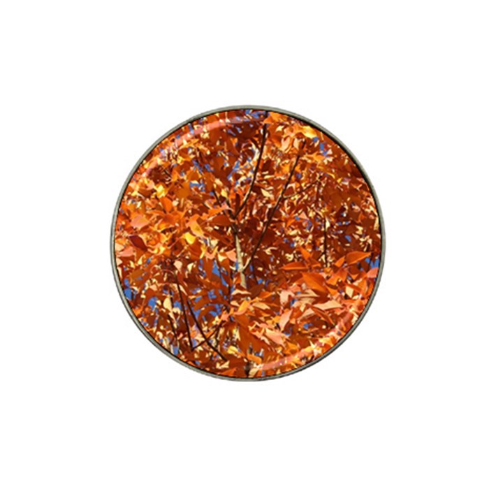 ORANGE LEAVES Hat Clip Ball Marker (4 pack)