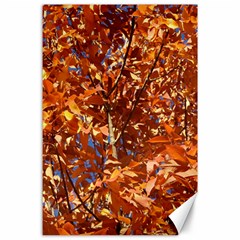 Orange Leaves Canvas 24  X 36 