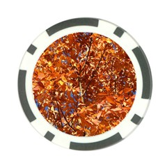 Orange Leaves Poker Chip Card Guards