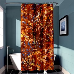 Orange Leaves Shower Curtain 36  X 72  (stall) 