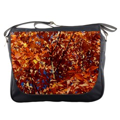 Orange Leaves Messenger Bags by trendistuff