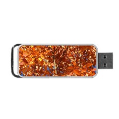 Orange Leaves Portable Usb Flash (one Side)