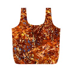 Orange Leaves Full Print Recycle Bags (m) 