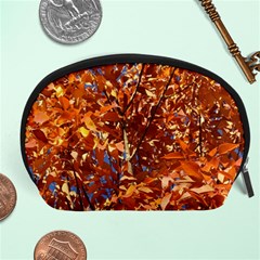 Orange Leaves Accessory Pouches (large) 