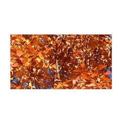 Orange Leaves Satin Wrap