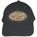 LIGHT COLORED STRAW Black Cap