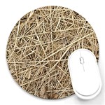 LIGHT COLORED STRAW Round Mousepads