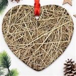 LIGHT COLORED STRAW Ornament (Heart) 