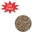 LIGHT COLORED STRAW 1  Mini Buttons (100 pack) 