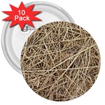 LIGHT COLORED STRAW 3  Buttons (10 pack) 