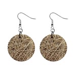 LIGHT COLORED STRAW Mini Button Earrings