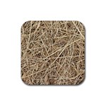 LIGHT COLORED STRAW Rubber Coaster (Square) 