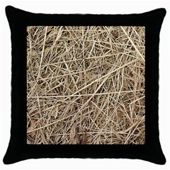 Light Colored Straw Throw Pillow Cases (black) by trendistuff