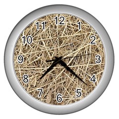 Light Colored Straw Wall Clocks (silver)  by trendistuff