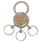 LIGHT COLORED STRAW 3-Ring Key Chains