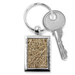 LIGHT COLORED STRAW Key Chains (Rectangle) 