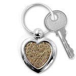 LIGHT COLORED STRAW Key Chains (Heart) 