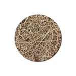 LIGHT COLORED STRAW Rubber Coaster (Round) 