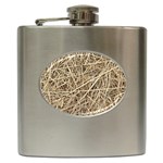 LIGHT COLORED STRAW Hip Flask (6 oz)