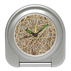 Light Colored Straw Travel Alarm Clocks