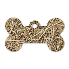 Light Colored Straw Dog Tag Bone (one Side)