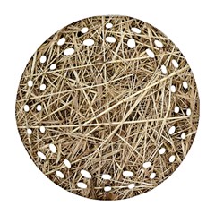 Light Colored Straw Ornament (round Filigree)  by trendistuff