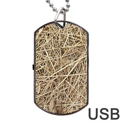 Light Colored Straw Dog Tag Usb Flash (two Sides)  by trendistuff