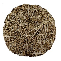 Light Colored Straw Large 18  Premium Round Cushions by trendistuff