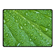 Green Leaf Drops Fleece Blanket (small)