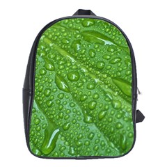 Green Leaf Drops School Bags (xl)  by trendistuff