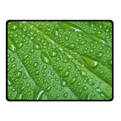 Green Leaf Drops Double Sided Fleece Blanket (small) 