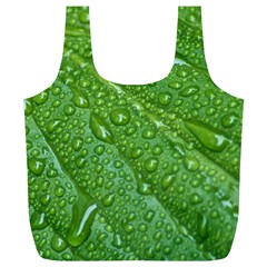 Green Leaf Drops Full Print Recycle Bags (l) 