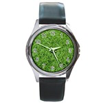 GREEN GRASS 2 Round Metal Watches Front