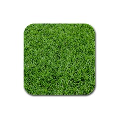 Green Grass 2 Rubber Square Coaster (4 Pack)  by trendistuff