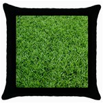 GREEN GRASS 2 Throw Pillow Cases (Black)