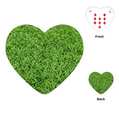 Green Grass 2 Playing Cards (heart)  by trendistuff