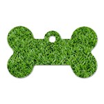 GREEN GRASS 2 Dog Tag Bone (One Side) Front