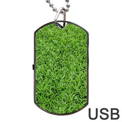 Green Grass 2 Dog Tag Usb Flash (one Side)