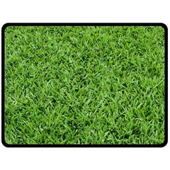 Green Grass 2 Double Sided Fleece Blanket (large) 