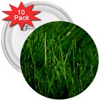 GREEN GRASS 1 3  Buttons (10 pack)  Front