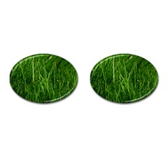 Green Grass 1 Cufflinks (oval) by trendistuff